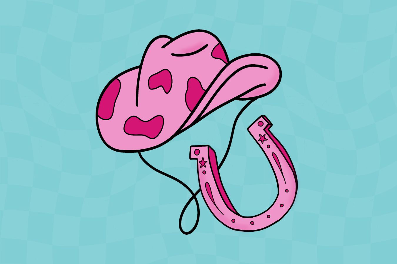 Cowgirl vintage à cheval