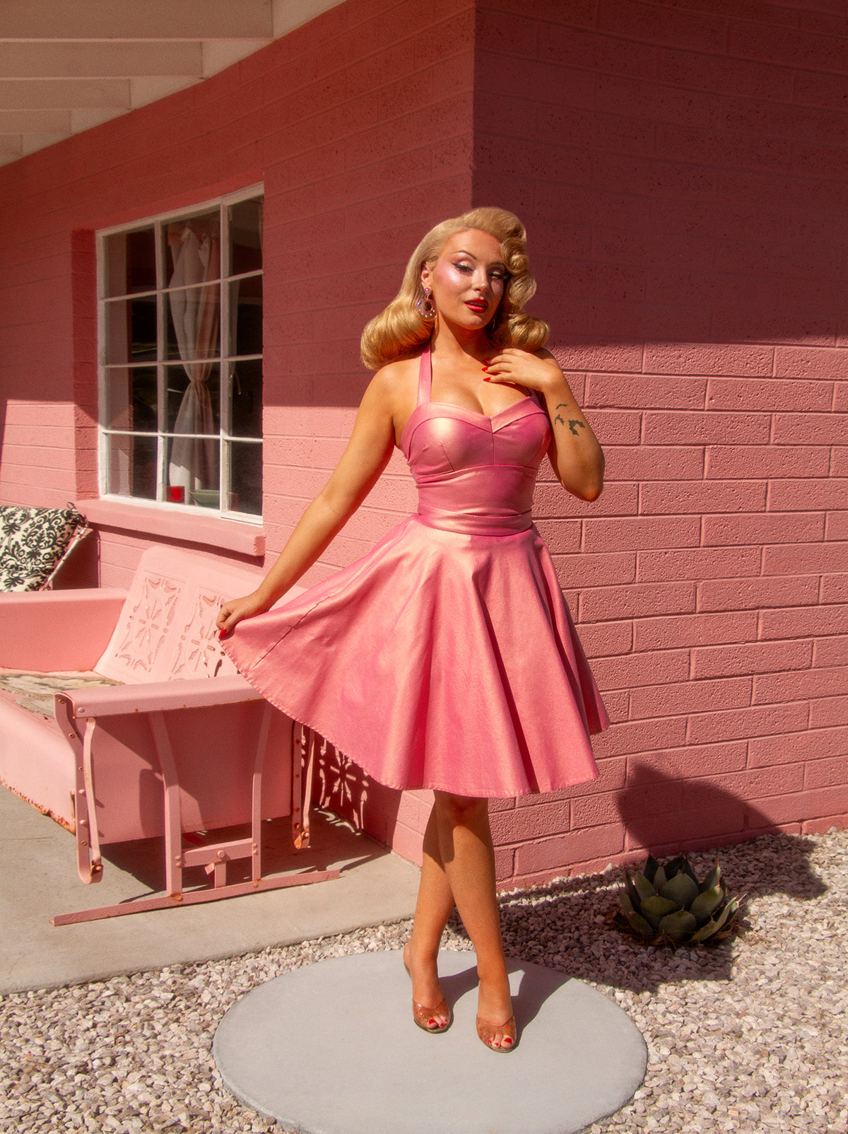 Everyday 50s Flared Skirt in Pink Sorbet Everyday 50s Flared Skirt in Pink Sorbet
