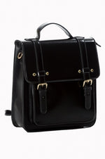 Black-Vintage-Cohen-Backpack-Handbag-Pinup-Banned-Apparel-Removable-Adjustable-Strap