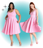 Robe Heidi Évasé Rose XS