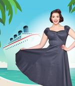 Robe Dolores Mini Pois Marine XXS