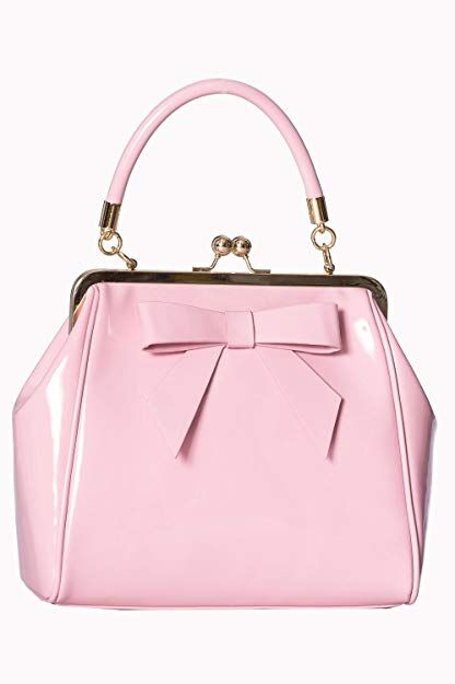 Banned Sac à Main Vintage Pin-up Rockabilly Rose Pastel – Style Américain Rétro Avec Nœud & Bandoulière