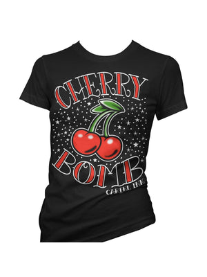 T-Shirt Noir Cherry Bomb S