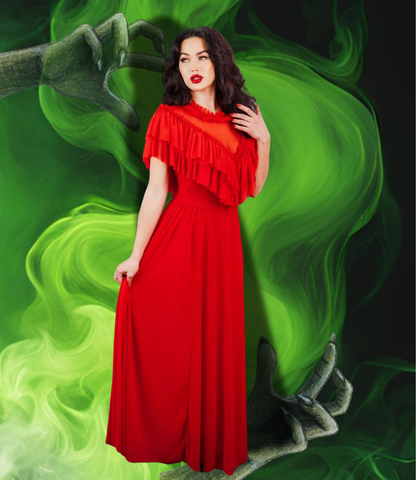 Robe Longue Mina Rouge  XS