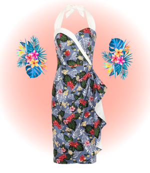 Robe Ajustée Lorna Oasis Tropical XXS