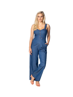 Blue Seaside Diner Jumpsuit