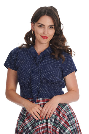 Navy Garden Spot Blouse