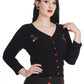 Cardigan Cherry Skull Noir  M