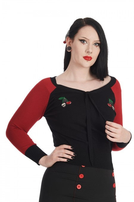 Tricot Cherry Clash Noir Et Rouge  L