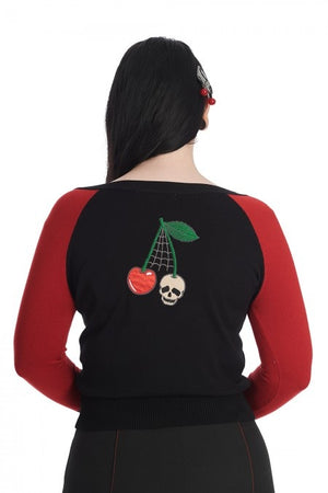 Tricot Cherry Clash Noir Et Rouge  M