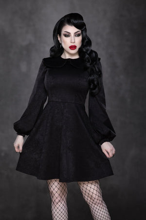 Piper Black Flared Mini Dress