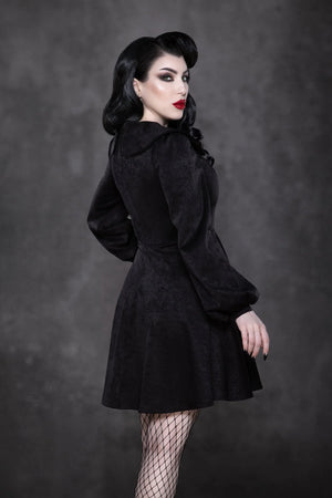 Piper Black Flared Mini Dress