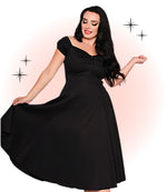 Robe Dolores Noir Évasé  XS