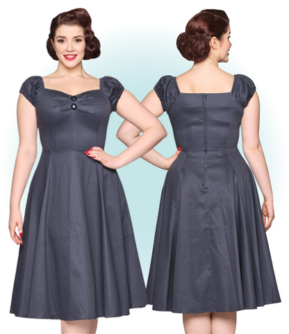 Robe Dolores Mini Pois Marine  S