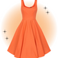 Robe Heidi Évasée Orange  M