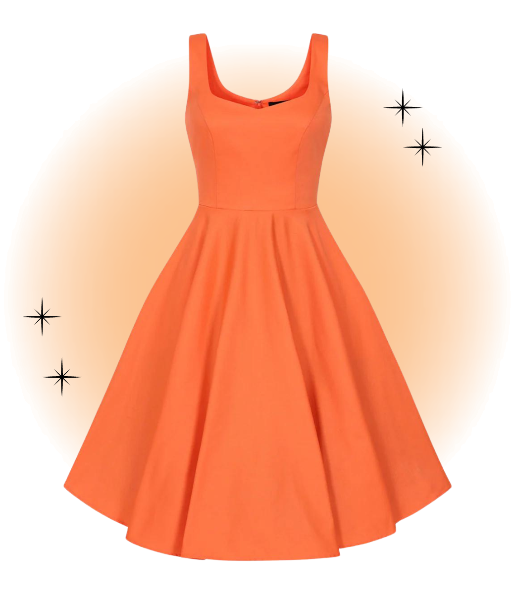 Robe Heidi Évasée Orange  M