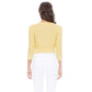 Beige Peach Round Neck Crochet Cardigan