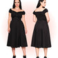 Robe Dolores Noir Évasé  S