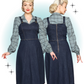 Robe Pinafore Évasée Jupiter Denim Bleu  S