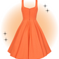 Robe Heidi Évasée Orange  L