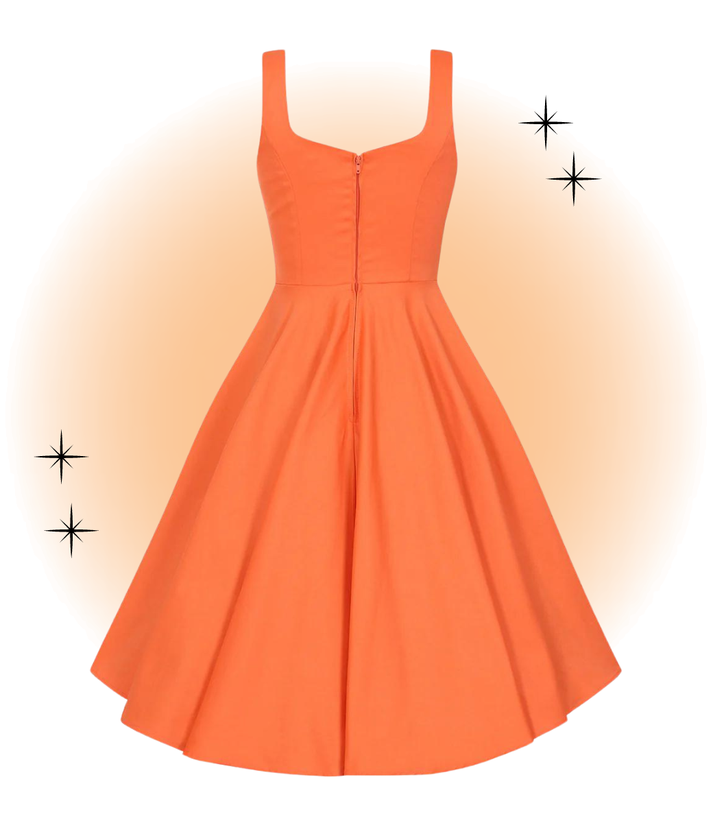 Robe Heidi Évasée Orange  L