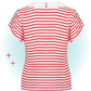 Blouse Ahoy Rouge et Blanche  2XL