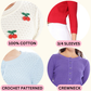 Beige Peach Round Neck Crochet Cardigan