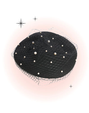 Béret Maggie Perle Noir