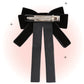 Barrettes Nœud À Cheveux Claire Velours Noire