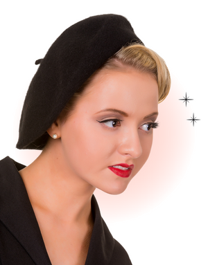 Vintage Light Black Beret