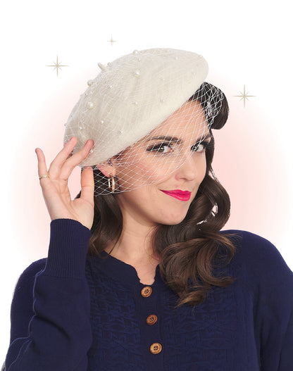 Béret Maggie Perle ivoire