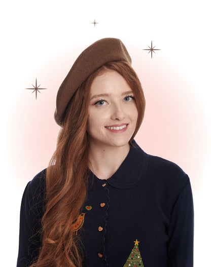 Béret Vintage Clair Café