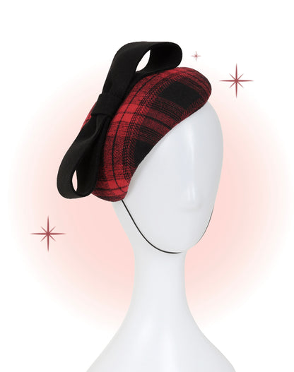 Bibi tartan teaser boucle bordeaux