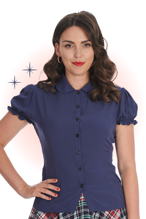 Betsy Bloom Navy Blouse