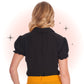 Betsy Bloom Black Blouse