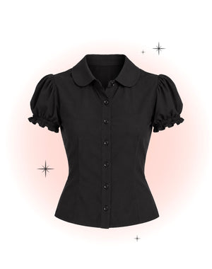 Betsy Bloom Black Blouse