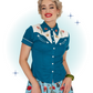 Blouse Cactus Floral Western
