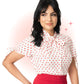 Blouse Coeur Blanche Et Rouge