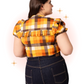 Blouse Darlene Orange et Brune