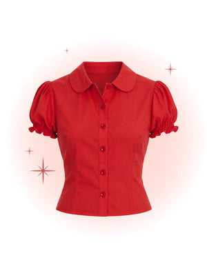 Betsy Bloom Blouse Red