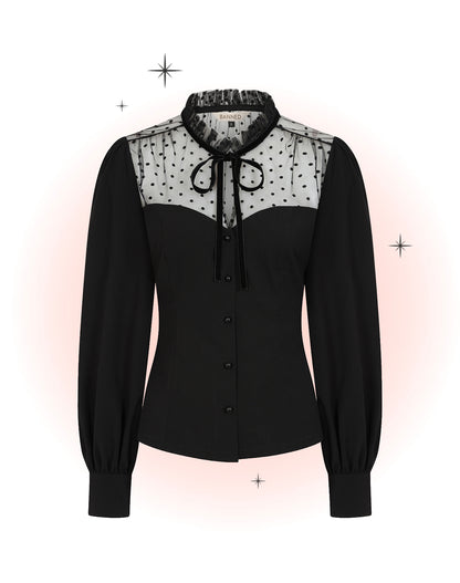 Luna Black Blouse