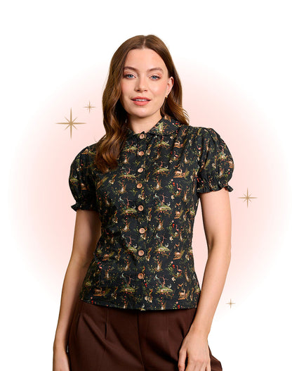Blouse Star Nature Noir
