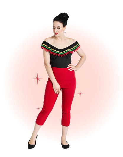 Capris Tina Red