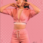 Boléro Clémence Vichy Rose