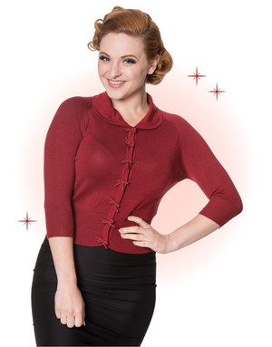 Burgundy April Cardigan