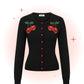 Cardigan Cherry Skull Noir