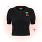 Cardigan Claudie Cerise Noir