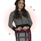 Cardigan Hattie Pied de Poule Noir et Blanc