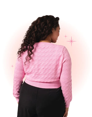 Cardigan Lucie Coeur Rose