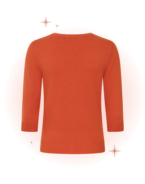 Orange Scaredy-Cat Cardigan
